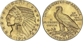 5 Dollars. 1914-S. SAN FRANCISCO. 8,34 grs. AU. Indian Head. KM-129. EBC.