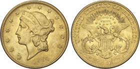 20 Dollars. 1904. 33,42 grs. AU. Coronet Head. (Leves golpecitos). Brillo original. Fr-172; KM-74.1. EBC.