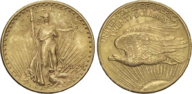 20 Dollars. 1924. 33,41 grs. AU. Saint Gaudens. (Levísimos golpecitos). Brillo original. Fr-185; KM-131. EBC.