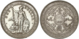 Trade Dollar. 1901-B. EDWARD VII. BOMBAY. 26,89 grs. AR. KM-5. MBC+.