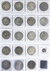Lote 20 monedas. AE, AR (18). Contiene 12 monedas 1 Peso KM-408.4, 454, 455 (3), 459 (7), 5 Pesos 1951 KM-467, 100 Pesos 1977 KM-483.1, 500 Pesos 1985...