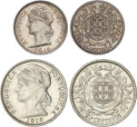 Lote 2 monedas 10 y 20 Centavos. 1915 y 1916. AR. Las dos con brillo original. KM-562/3. EBC+ y SC-.