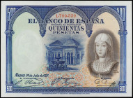 500 Pesetas. 24 Julio 1927. Isabel La Católica. Ed-352. EBC.