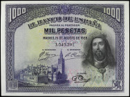 1.000 Pesetas. 15 Agosto 1928. Fernando III. Ed-357. EBC.