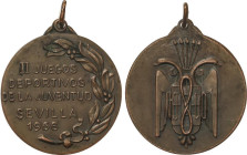Medalla II Juegos deportivos de la juventud. SEVILLA. 30,75 grs. AE. Ø 40 mm. Con anilla. EBC-.
