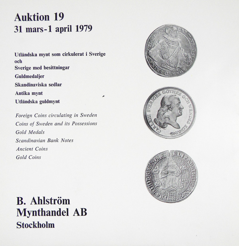 Ahlström Mynthandel, B. MYNTAUKIONER. Stockholm, 1973–1987. Thirty-one auction c...