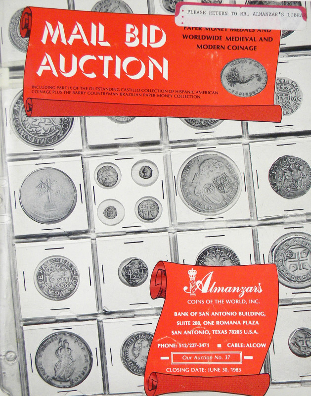 Almanzar's. AUCTION CATALOGUES. San Antonio, etc., 1971–1984. A nearly complete ...
