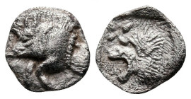 Hemiobol AR
Mysia, Kyzikos, c. 525-475 BC
8 mm, 0,29 g