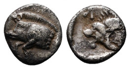 Hemiobol AR
Mysia, Kyzikos, c. 525-475 BC
8 mm, 0,33 g