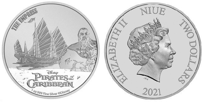 1 Oz AR
Niue, Pirattes of Caribbean, 2021
31,10 g
