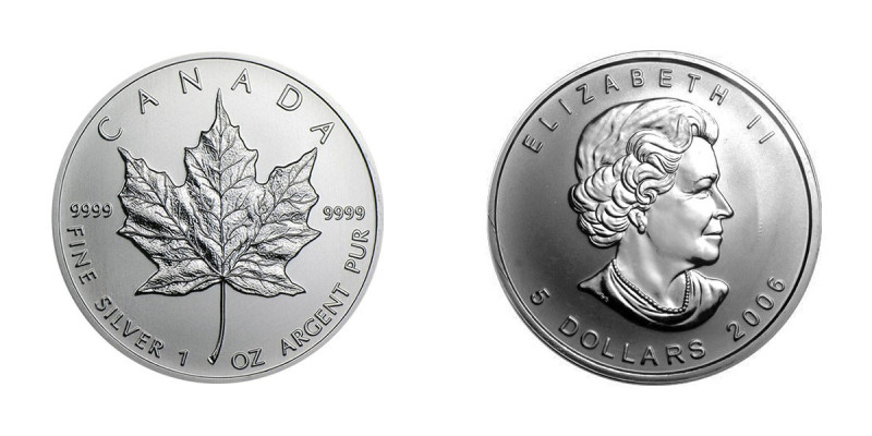 1 OZ AR
Canada Maple Leaf 2006
31,10 g