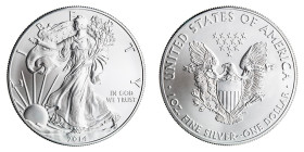 1 OZ AR
USA, Walking Liberty / Eagle, 2014
40 mm, 31,10 g