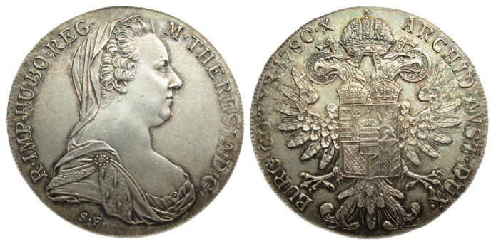 Taler AR
Austria Maria Theresia, 1780, restrike
27,66 g