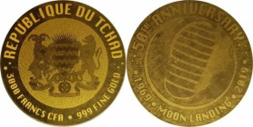 1/500 OZ, Gold 999/1000, First Step, 2019, 3000 Francs (Chad)