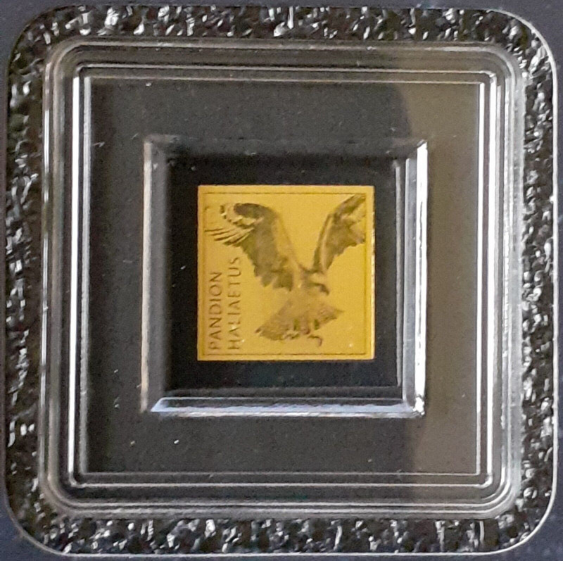 1/500 OZ, Gold 999/1000, 3000 Francs CFA, Tchad, Eagle, Pandion Haliaetus