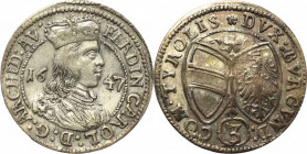 3 Kreutzer AR
Austria, 1647