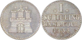 1 Schilling AR
Hamburg 1855
