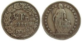 1/2 Frank AR
Switzerland, 1921