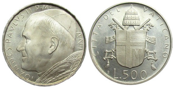 500 Lire AR
Vatikan,1978