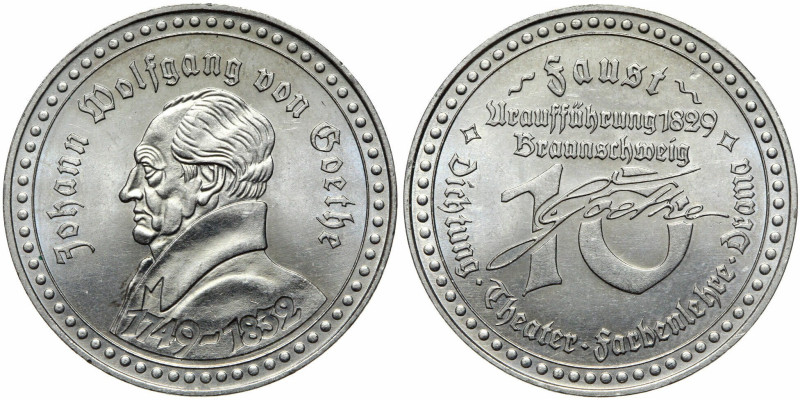 Medal,CuNi
Erinnerungs-Medaille Johann Wolfgang Goethe Faust-Uraufführung Braun...