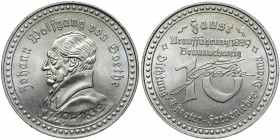 Medal,CuNi
Erinnerungs-Medaille Johann Wolfgang Goethe Faust-Uraufführung Braunschweig 1829