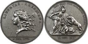 "1781" (2005) Libertas Americana Medal. Modern Paris Mint Dies. Silver. MS-61 (PCGS).
46 mm.
From the Martin Logies Collection.

Estimate: $250
