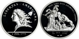 "1781" (2020) Libertas Americana Medal. Modern Paris Mint Dies. Silver. Proof-69 Deep Cameo (PCGS).
38 mm. 1 ounce, .925 fine.
From the Martin Logie...