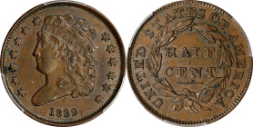 1832 Classic Head Half Cent. AU-58 (PCGS).
PCGS# 1159. NGC ID: 222Y.

Estimate: $225