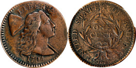 1794 Liberty Cap Cent. Head of 1794. VF Details--Environmental Damage (PCGS).
PCGS# 901374. NGC ID: 223M.

Estimate: $1500