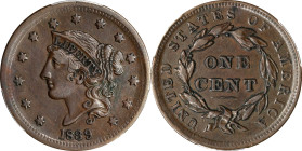 1839 Modified Matron Head Cent. Silly Head. EF-45 (PCGS).
PCGS# 1748. NGC ID: 225Y.

Estimate: $295