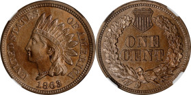 1863 Indian Cent. MS-62 (NGC).
PCGS# 2067. NGC ID: 227J.

Estimate: $150