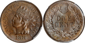 1874 Indian Cent. MS-63 BN (PCGS).
PCGS# 2118. NGC ID: 227Z.

Estimate: $200