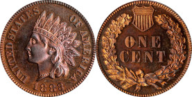 1883 Indian Cent. Proof-64+ RB (PCGS).
PCGS# 2337. NGC ID: 22A4.

Estimate: $250