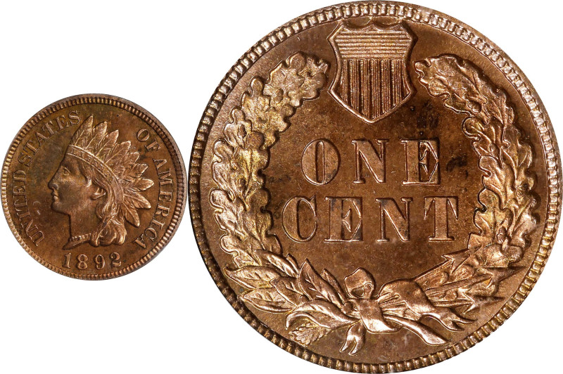 1892 Indian Cent. Proof-64 RD (PCGS).
PCGS# 2365. NGC ID: 22AE.

Estimate: $3...