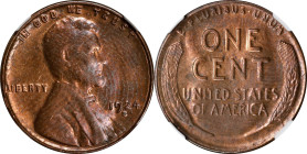 1924-S Lincoln Cent. MS-62 RB (NGC).
PCGS# 2556. NGC ID: 22CE.

Estimate: $175