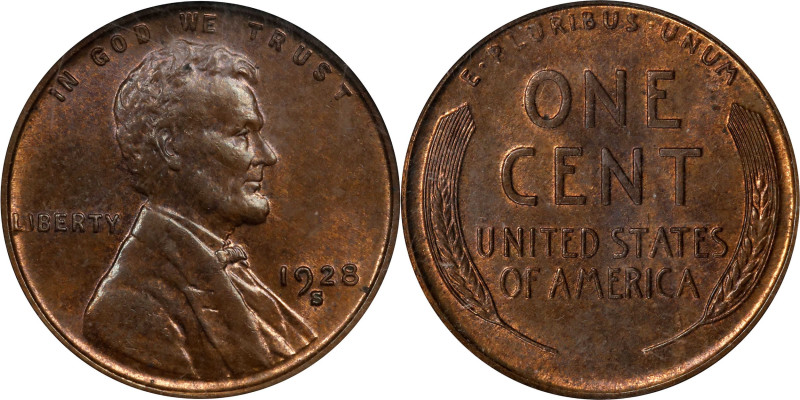 1928-S Lincoln Cent. MS-64 RB (NGC).
PCGS# 2592. NGC ID: 22CT.

Estimate: $55...
