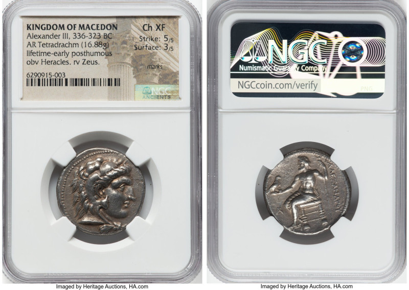 MACEDONIAN KINGDOM. Alexander III the Great (336-323 BC). AR tetradrachm (26mm, ...