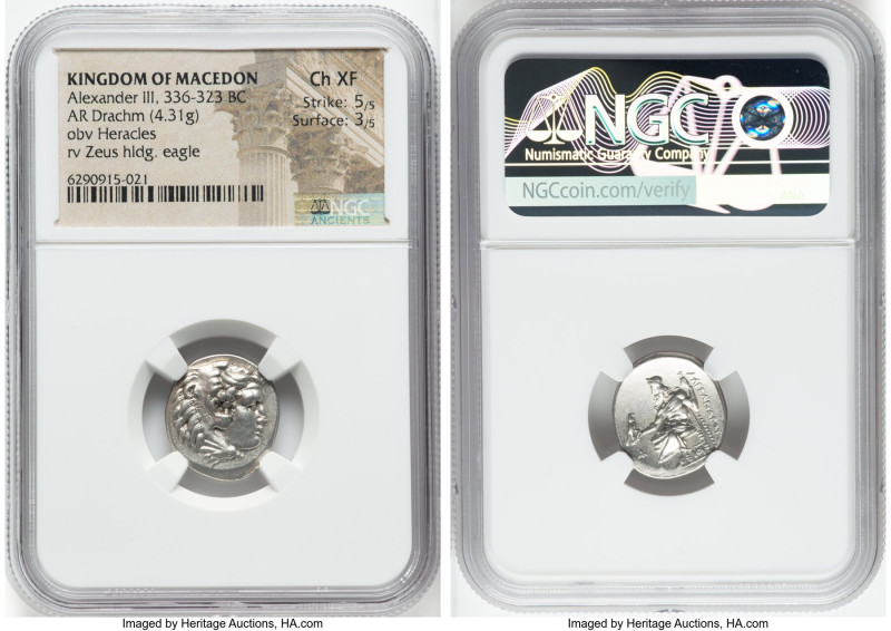 MACEDONIAN KINGDOM. Alexander III the Great (336-323 BC). AR drachm (18mm, 4.31 ...