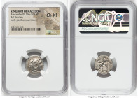 MACEDONIAN KINGDOM. Alexander III the Great (336-323 BC). AR drachm (18mm, 12h). NGC Choice XF. Early posthumous issue of Colophon, 323-319 BC. Head o...