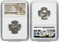 CORINTHIA. Corinth. Ca. 4th century BC. AR stater (22mm, 8.47 gm, 8h). NGC XF 4/5 - 4/5. Pegasus flying right, Ϙ below / Head of Athena right, wearing...