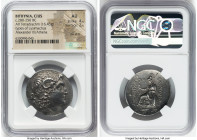 BITHYNIA. Cius. Ca. 280-250 BC. AR tetradrachm (30mm, 16.43 gm, 12h). NGC AU 4/5 - 2/5, die shift. In the name and type of Lysimachus (AD 306-281 BC),...
