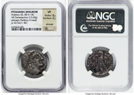 PTOLEMAIC EGYPT. Ptolemy XII Neos Dionysus Auletes (80-51 BC). AR tetradrachm (25mm, 13.43 gm, 11h). NGC VF 4/5 - 2/5, damage. Alexandria, dated Regna...