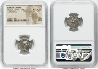 Hadrian (AD 117-138). AR denarius (17mm, 6h). NGC Choice VF. Rome, AD 119-122. IMP CAESAR TRAIAN HA-DRIANVS AVG, laureate head of Hadrian right / P M ...