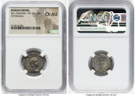 Severus Alexander (AD 222-235). AR denarius (20mm, 12h). NGC Choice AU. Rome, AD 222-228. IMP C M AVR SEV ALEXAND AVG, laureate, draped bust of Severu...