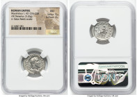 Maximinus I (AD 235-238). AR denarius (20mm, 3.26 gm, 6h). NGC AU 5/5 - 4/5. Rome, AD 235-236. IMP MAXIMINVS PIVS AVG, laureate, draped, and cuirassed...