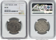 Pedro II Pair of Certified Assorted 320 Reis NGC, 1 320 Reis 1701-P - VF35, Pernambuco mint, KM89.2, LMB-145 2) 320 Reis 1699-R - XF Details (Scratche...