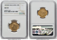 Ferdinand I gold 20 Leva 1894-KB AU53 NGC, Kormoczbanya mint, KM20. HID09801242017 © 2022 Heritage Auctions | All Rights Reserved