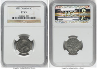 George V 4-Piece Lot of Certified 5 Cents, 1) 5 Cents 1925 - XF45 NGC, Ottawa mint, KM29 2) 5 Cents 1929 - MS58 PCGS, Ottawa mint, KM29 3) 5 Cents 193...