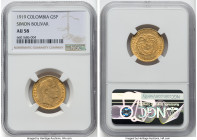 Republic gold 5 Pesos 1919 AU58 NGC, KM201.1, Fr-113. HID09801242017 © 2022 Heritage Auctions | All Rights Reserved