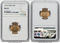 Republic gold 4 Pesos 1916 MS62 NGC, KM18. HID09801242017 © 2022 Heritage Auctions | All Rights Reserved